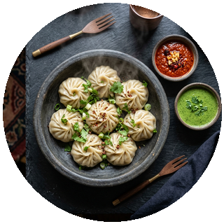 Freshly Steamed Veg Momos