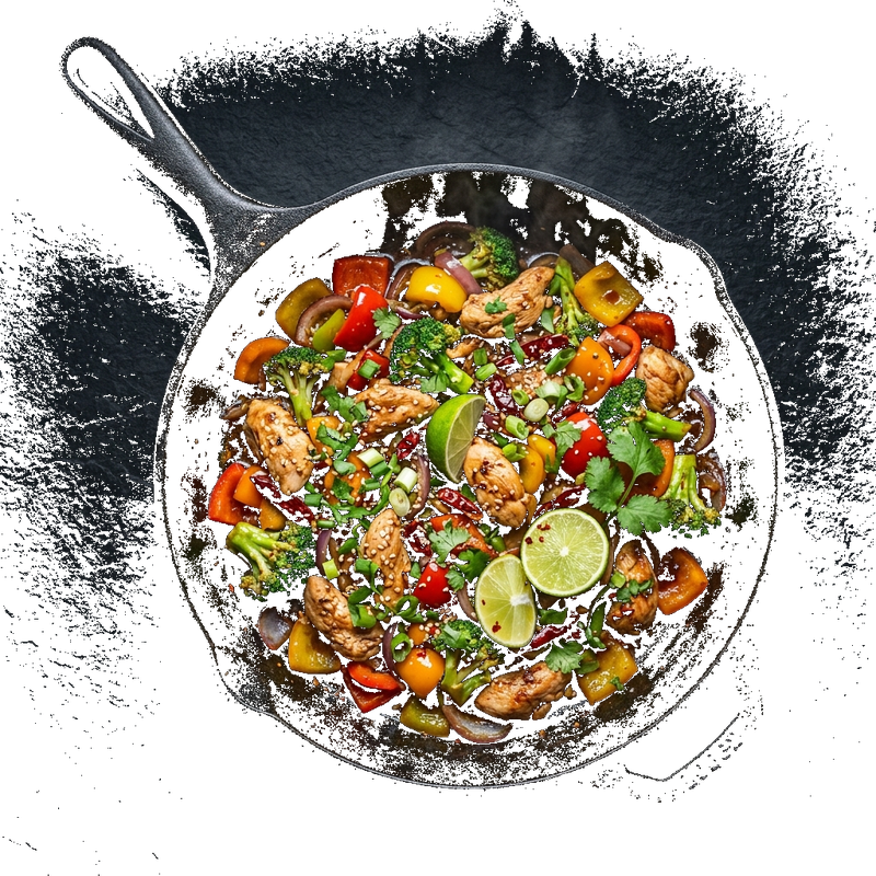 Sizzling Freshly Tossed Dishes